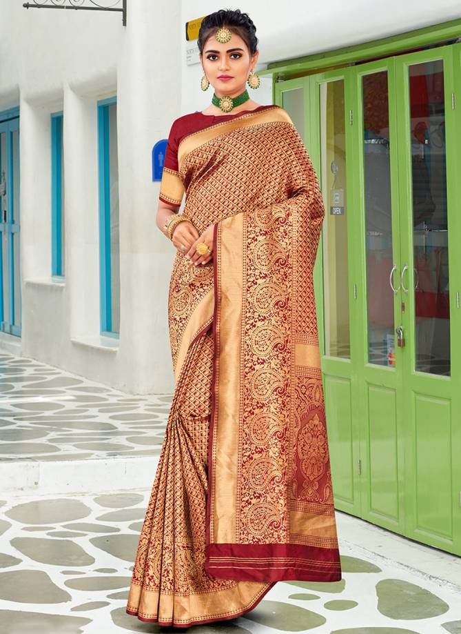 Santraj 1019 New Fancy Ethnic Wear Banarasi Silk Designer Saree Collection